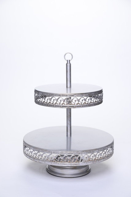 Support à plusieurs niveaux tourbillon Daisy, Argent