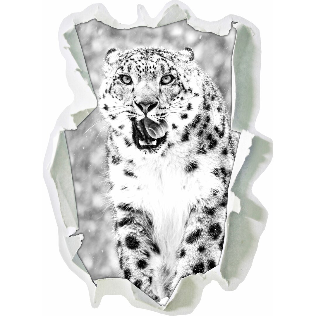 Wandtattoo Leopard im Schnee