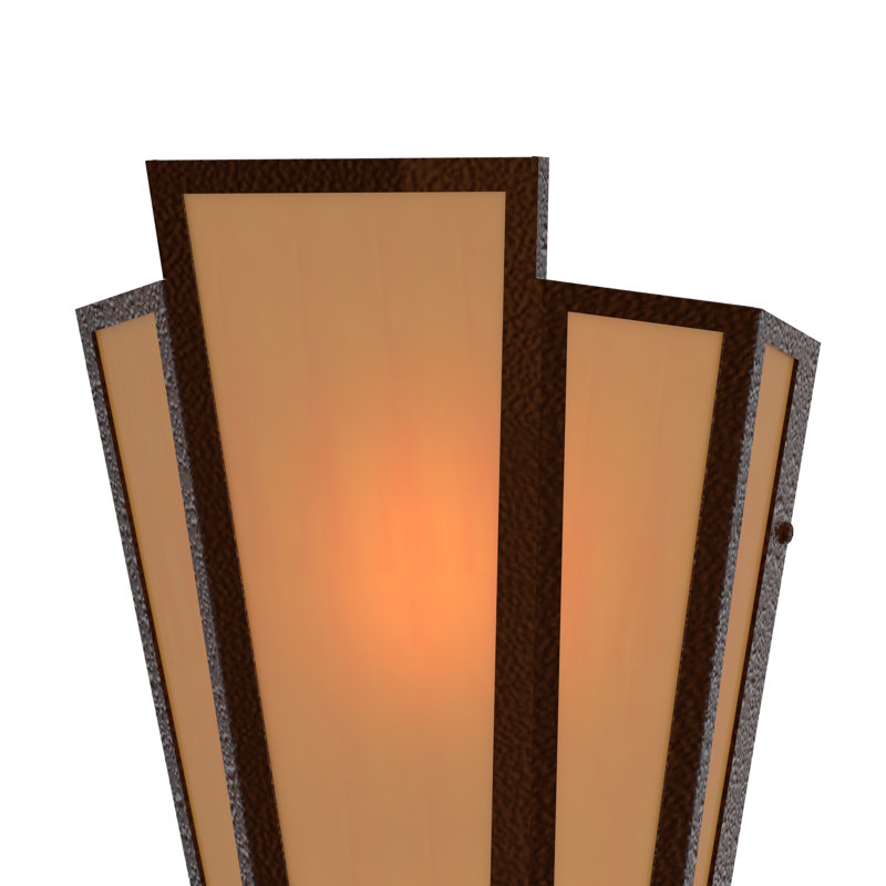Brum 2 - Light Flush Mounted Sconce, Mahogany Bronze, Mica, Silver