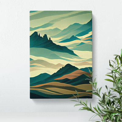 Modern Mountain Landscape No.1 - Wrapped Canvas