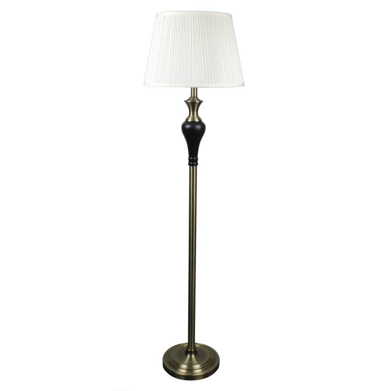 Lampe sur pied 60 po Anselm, Noir, Ivoire