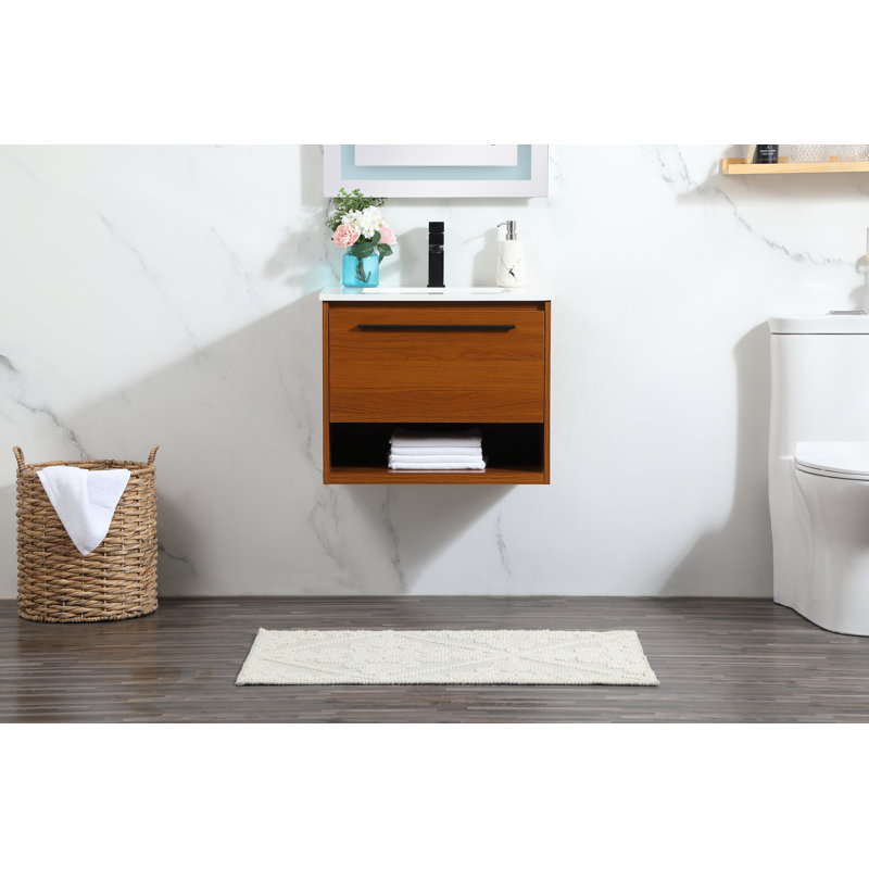 Meuble-lavabo simple 24 po, Teck
