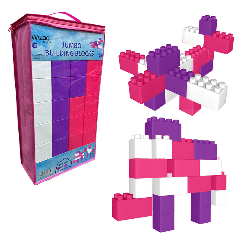 Waloo Jumbo Building Blocks Set for Kids, 43 Pieces, Multicolor Plastic