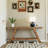 60" Solid Wood Console Table, Narrow Modern Farmhouse Design with Angled Legs for Hallway-Natural/ Brown Color-967610881-945948026