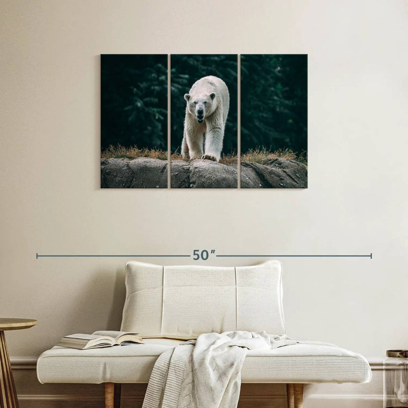 Brampt Angry Polar Bear, 24" H x 38" W
