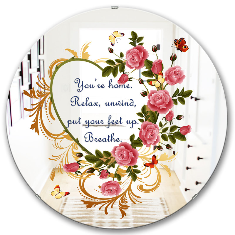 Miroir mural sans cadre You Are Home Relax, H 23,6 po x l 23,6 po