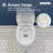 HOROW Elongated Chair-Height Two-Piece Toilet with Soft-Close Seat, 360° Jet Flush and Floor-Mounted Design, 1.28 GPF
