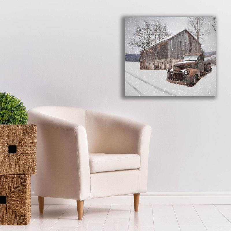  «Rustic Winter Charm» par Lori Deiter, art mural sur toile, 30 po x 26 po, H 26 po x l 30 po