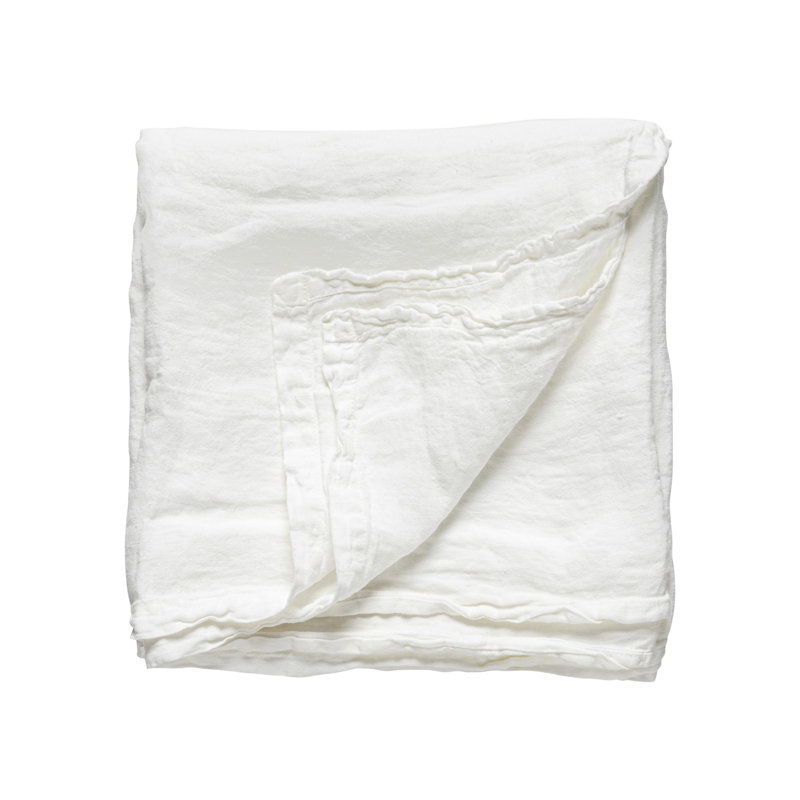 Maria Handmade Tablecloth, Chalk White
