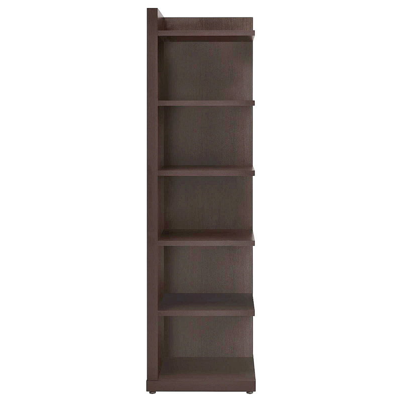  Moyne 6-tier Corner Bookcase, Bookcase, Storage Bookcase, Corner Bookshelf, Wood Bookcase, Cappuccino