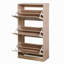 Armoire de rangement pour chaussures à 3 tiroirs, range-chaussures en bois à 3 niveaux pour vestibule