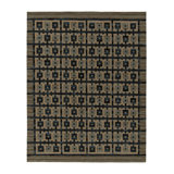 Rug & Kilim’S Scandinavian Rug In Blue And Beige-Brown Geometric Pattern