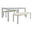 Ensemble de salle à manger rectangulaire pour 4 personnes 35,4 po Boadicea-827336910