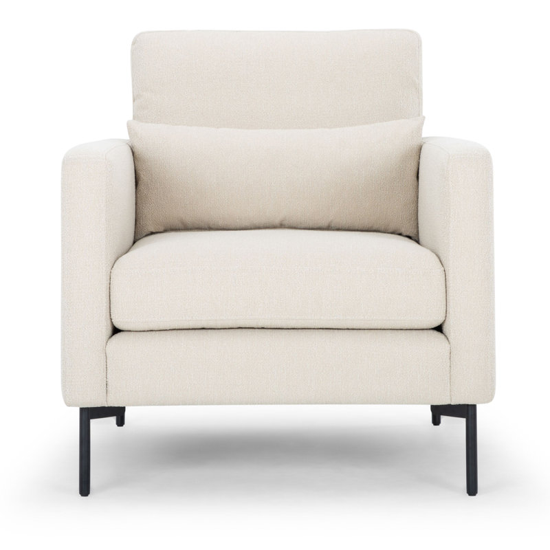 Fauteuil en polyester 29,92 po Odin, Boucle texturée taupe