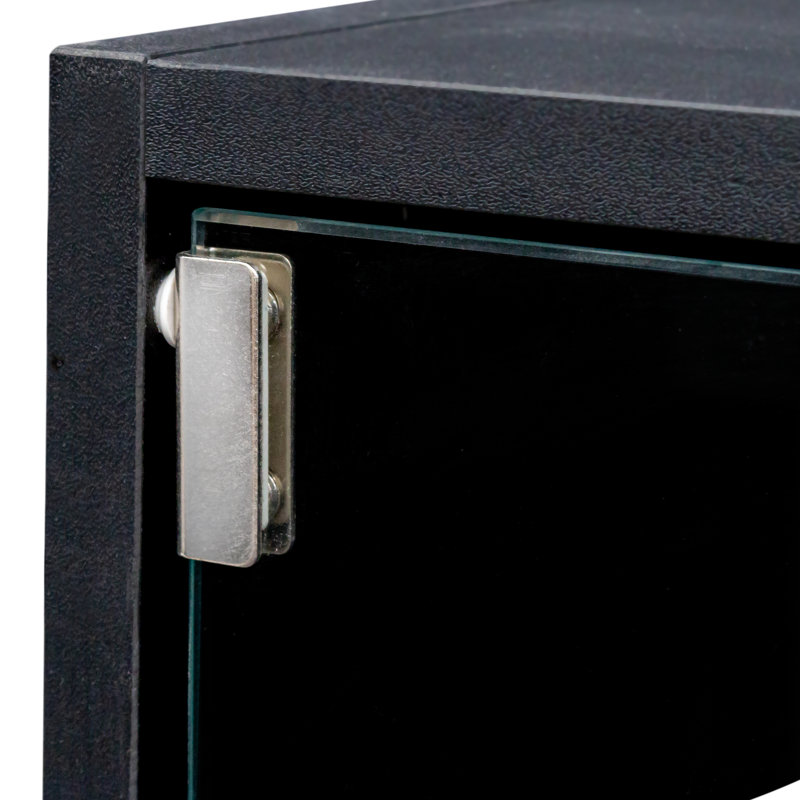 Range-chaussures avec porte en verre noir et DEL, solution de rangement avec porte à DEL, compacte et fonctionnelle