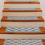 Tapis d'escalier marocain blanc / gris