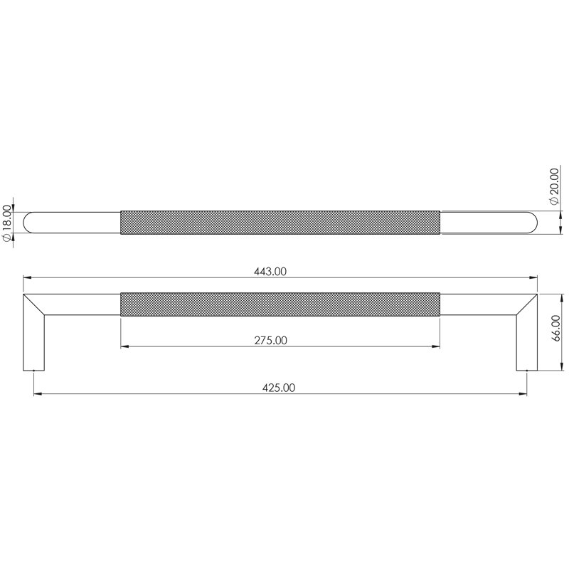 42.5cm centre Arch Handle