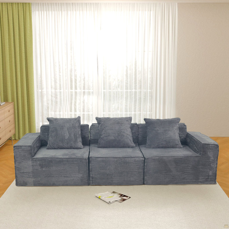 Canapé-lit, canapé à compression, canapé-lit convertible avec accoudoirs de soutien pour le dossier, canapé-lit futon confortable