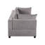 Ensemble de canapé-lit en tissu gris clair Madison
