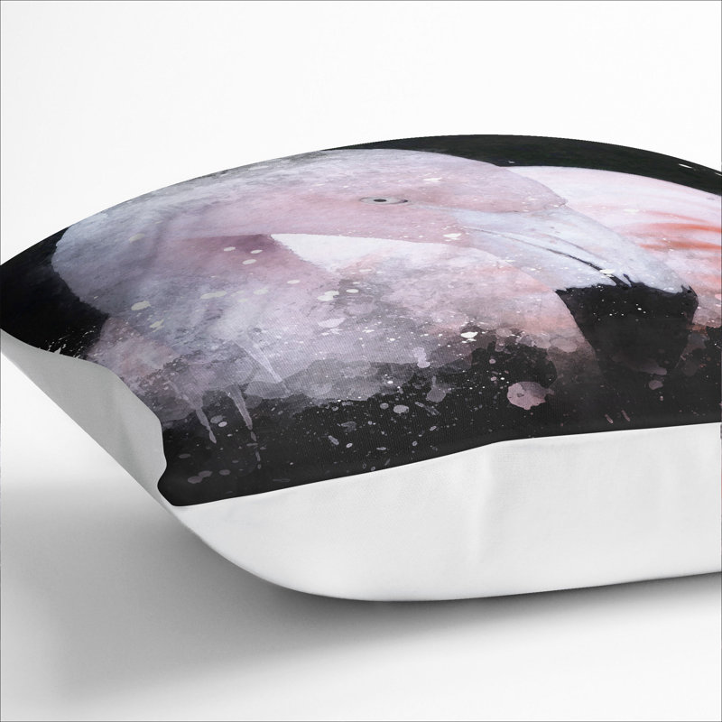 Pink Flamingo Vol.1 Scatter Cushion, White, 40cm H x 40cm W x 15cm D