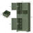 57.8" H Tall Bathroom Storage Cabinet With 2 Drawers & 2 Adjustable Shelves, Floor Cabinet With 4 Doors, Tall Cabinet For Living Room, Dining Room, Entryway, Forest Green-543528750