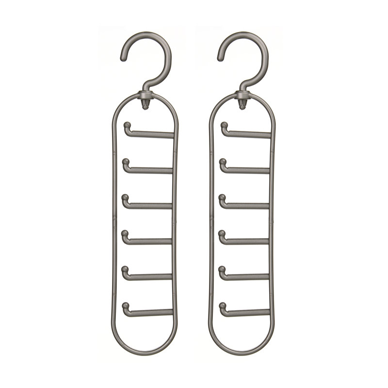 Plastic Hanging 12 - Hook Coat Rack, Grey