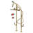 Kingston Brass Concord Freestanding Tub Faucet with Supply Line and Stop Valve-50890450