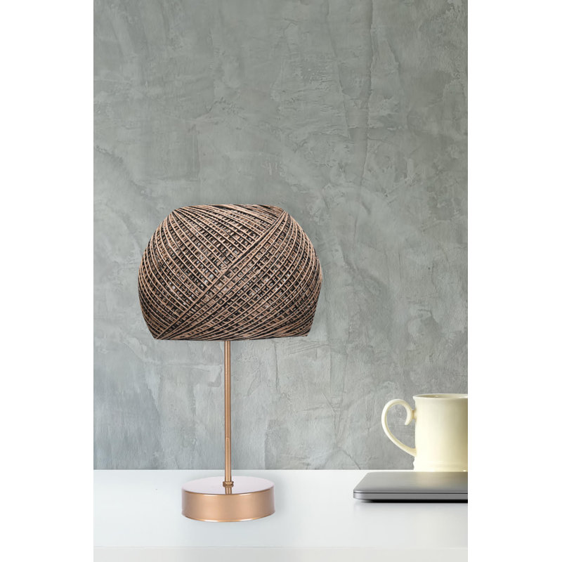 Lampe de table en métal, Beige, Or