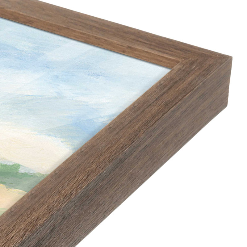 «Windswept Flower Field I» par Victoria Barnes, reproduction d'art, H 24 po x l 36 po, Brun