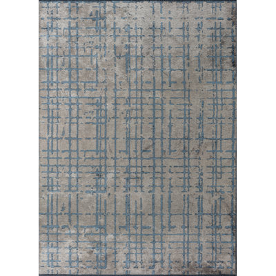 Rapture Blue/Beige/Gray Abstract Luxury Area Rug