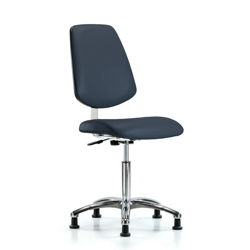 Saoirse Vinyl Clean Room Chair, Glides, Imperial Blue