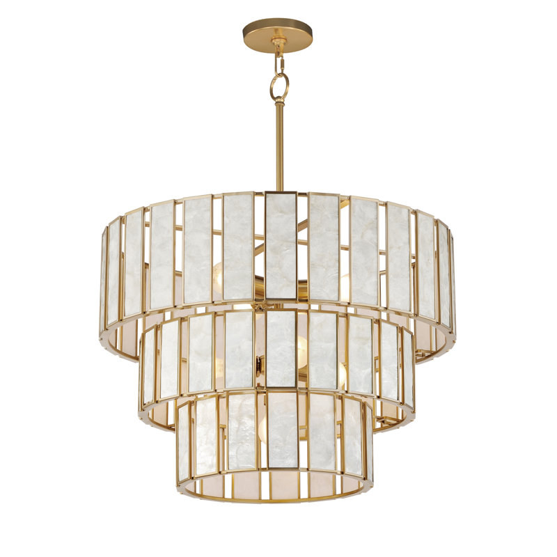 Smithland 7 - Light Steel Dimmable Tiered Chandelier