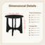 Table d'appoint ronde en bois 25 po