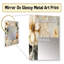 Décoration murale rustique rustique en dentelle - miroir floral-32795843