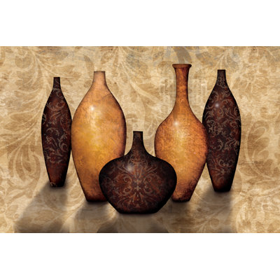 Contemporary Pots - Wrapped Canvas Painting