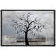 Silhouette d'arbre sur fond gris Botanical Abstract Rustic Farnhouse Lodge, impression sur toile-94423272-94423273