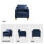 Chaise moderne en similicuir souple de 32 po de largeur-95388951