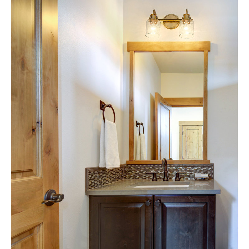 Éclairage pour meuble-lavabo à 2 lumières à intensité variable Tyringham, Or héritage