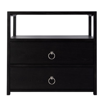 Elin 2-Drawer Acacia Nightstand