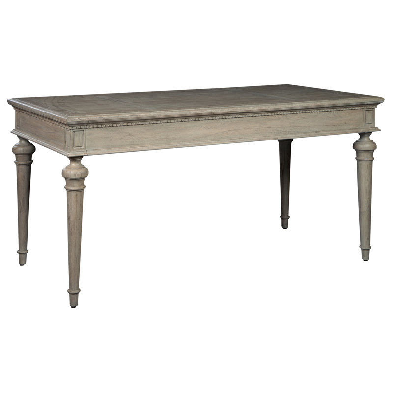 Traditional Brown Wood Writing Desk with Drawers