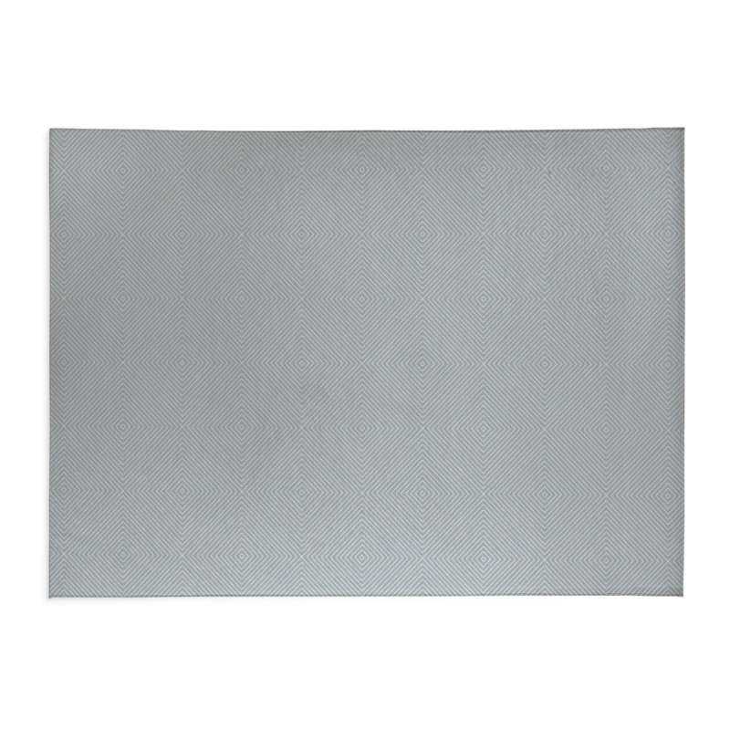 Eye Chev Kids Play Mat, Slate Blue/Blue, Rectangle 2' x 3'