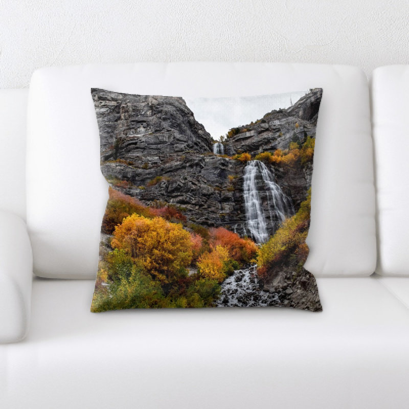 Waterfall Microsuede Reversible Throw Pillow