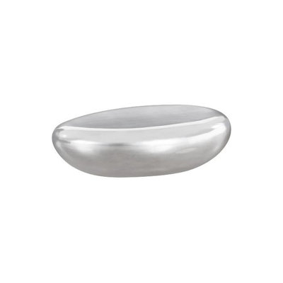 Liquid Silver River Stone Solid Coffee Table by Phillips Collection