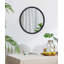Miroir circulaire avec cadre perlé en métal