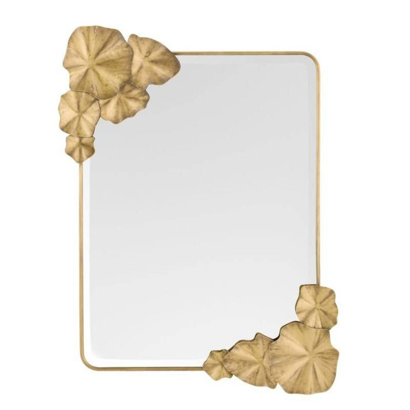 Ismerie Rectangle Brass Beveled Mirror