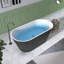 59" L X 30" W Freestanding Soaking Contemporary  Extra Deep Acrylic Bathtub