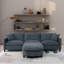 Canapé modulaire 107,87 pi avec 1 repose-pieds, coussin de siège et dossier amovible-1464877741