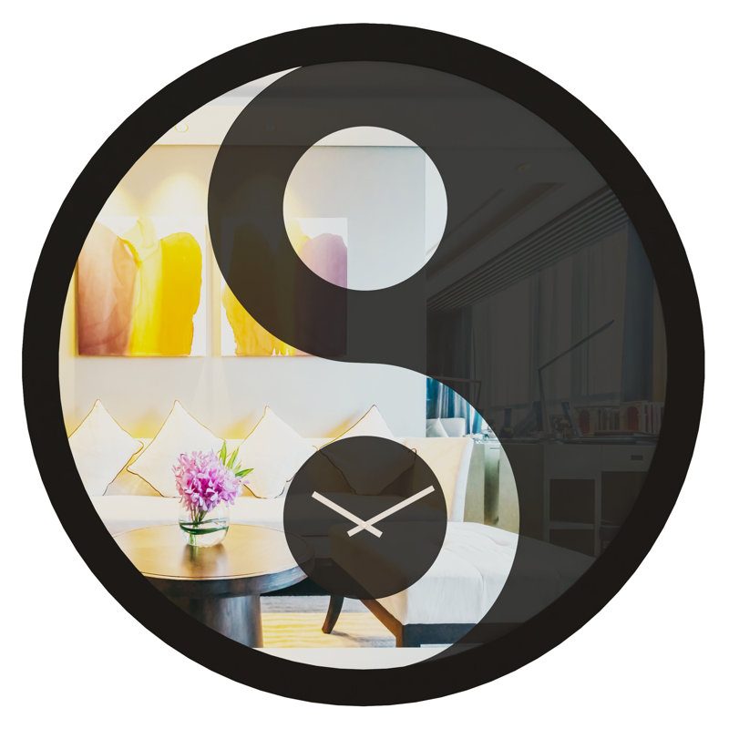 Ahking Wood Wall Clock, Black