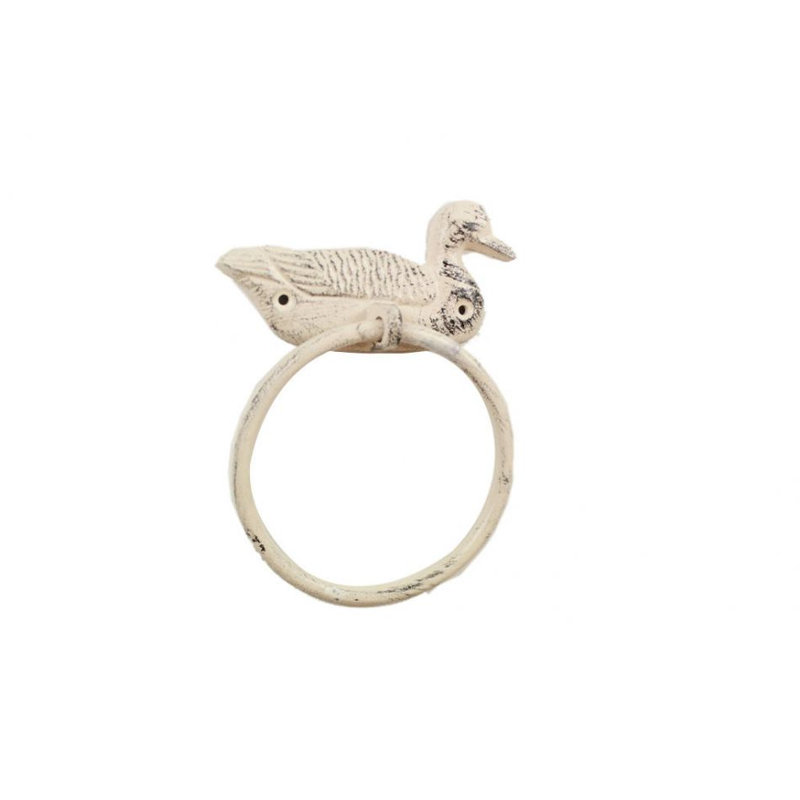 Anneau à serviettes en fonte de vert, Beige