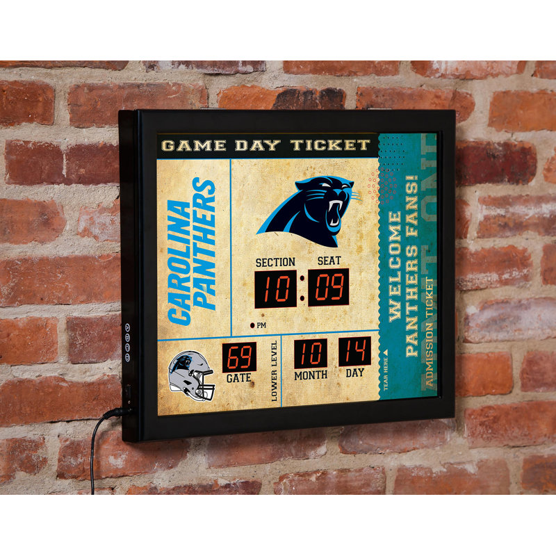 Horloge murale Indianapolis Colts Bluetooth, Brun clair / noir / bleu, Sport Team Indianapolis Colts